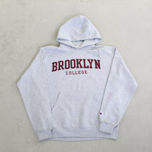 Load image into Gallery viewer, F- Vintage Champion Brooklyn College Embroidered Text Hoodie
