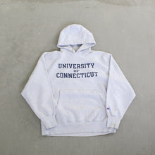 Load image into Gallery viewer, F- Vintage Champion Reverse Weave University Of Connecticut Text Hoodie
