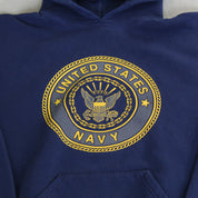 F- Vintage United States Navy Reflective Graphic Hoodie