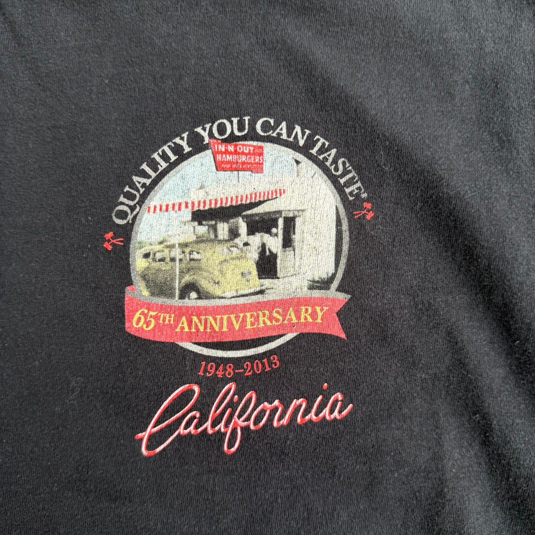 J- Vintage '13 In & Out Burger California 65th Anniversary Graphic Tee - XL