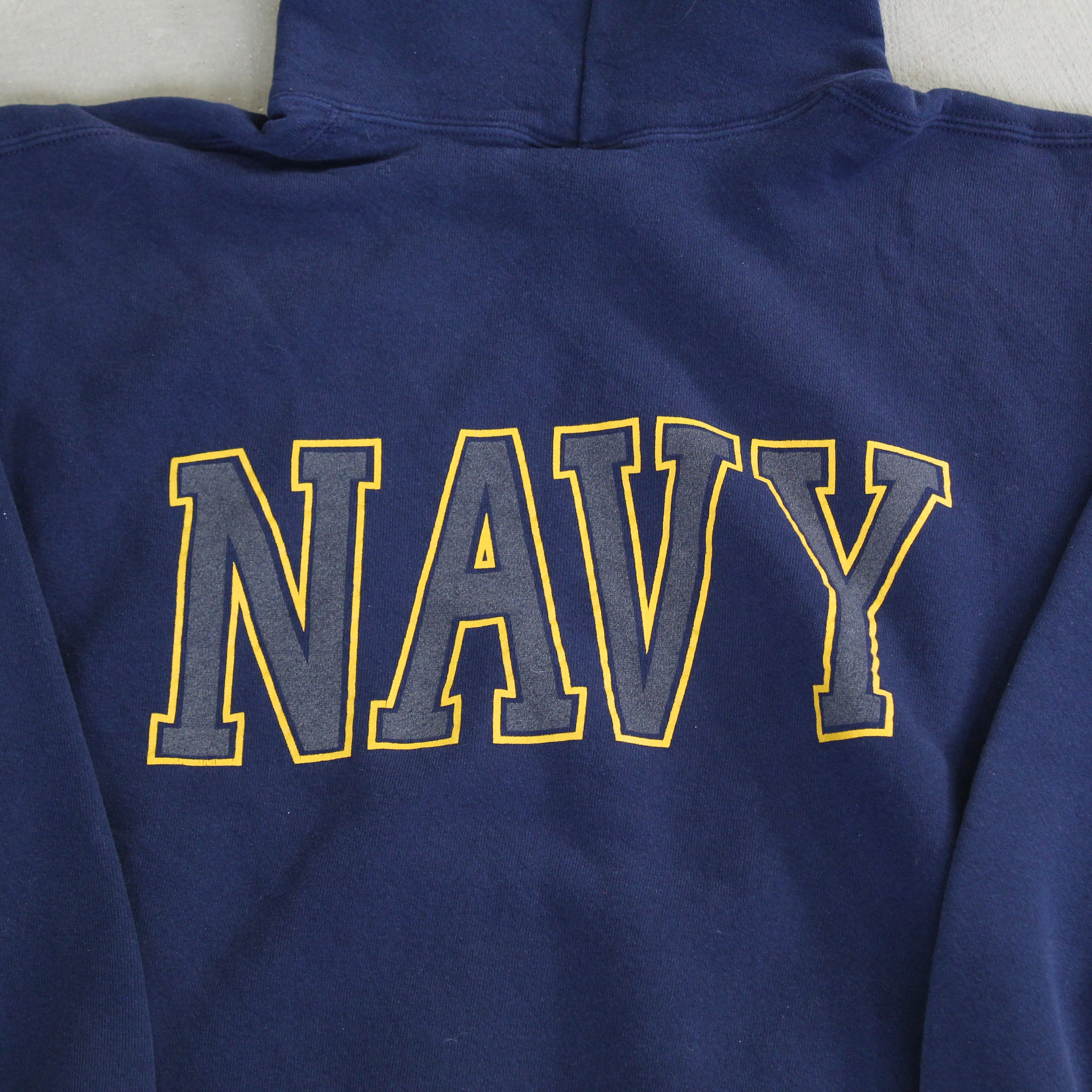 F- Vintage United States Navy Reflective Graphic Hoodie