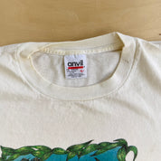 J- Vintage 90s Save The Manatees Wildlife Graphic Made In USA Single Stitch Tee - L
