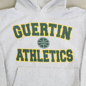 F- Vintage Champion Reverse Weave Guertin Athletics Text Hoodie