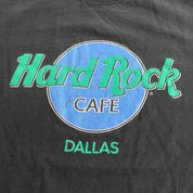 J- Vintage Hard Rock Cafe Dallas Logo Made In USA Single Stitch Hanes Tag Tee - L