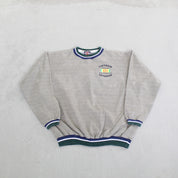 F- Vintage Vietnam Veteran Embroidered Text Harley Davidson Tag Crewneck