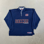 F- Vintage Tommy Hilfiger Athletics Soccer Rugby Shirt
