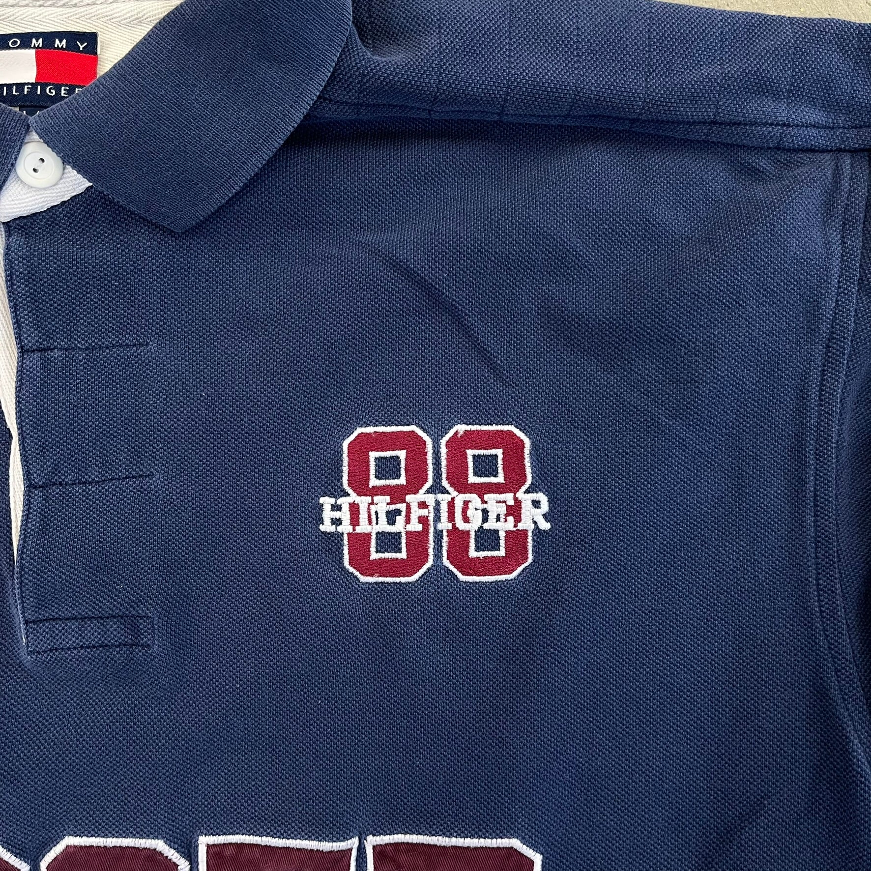 F- Vintage Tommy Hilfiger Athletics Soccer Rugby Shirt