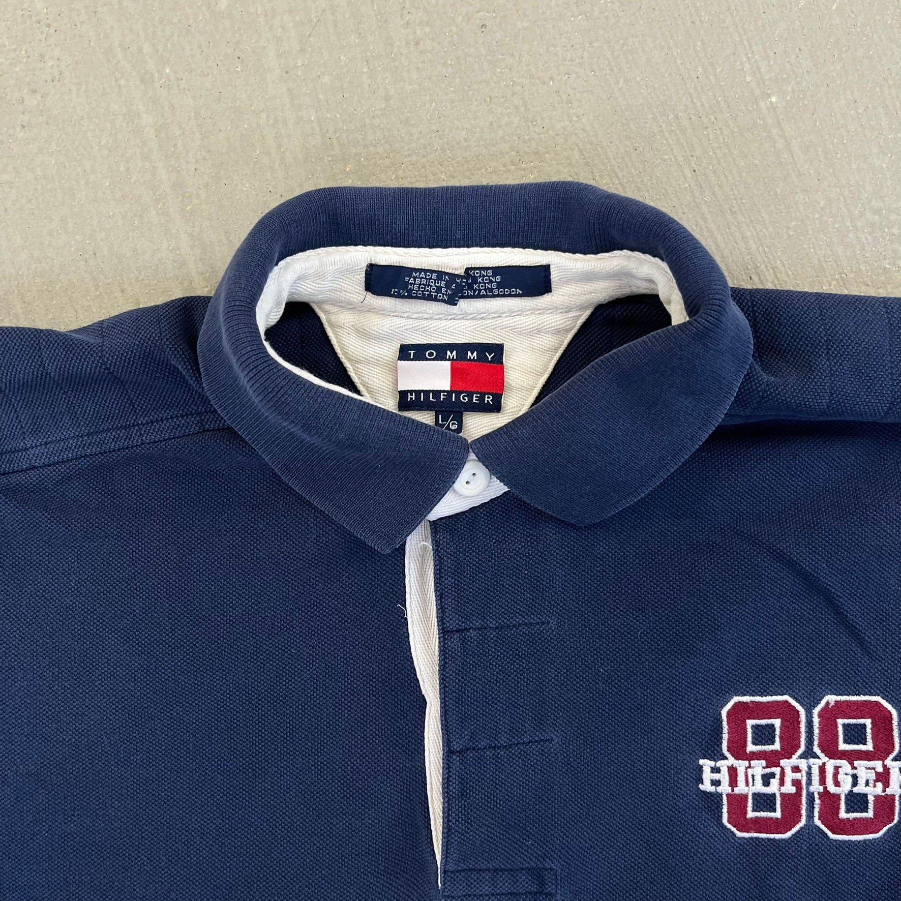 F- Vintage Tommy Hilfiger Athletics Soccer Rugby Shirt
