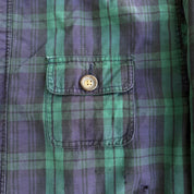 J- Vintage 90s Gap Black Watch Plaid Hunting Jacket - M
