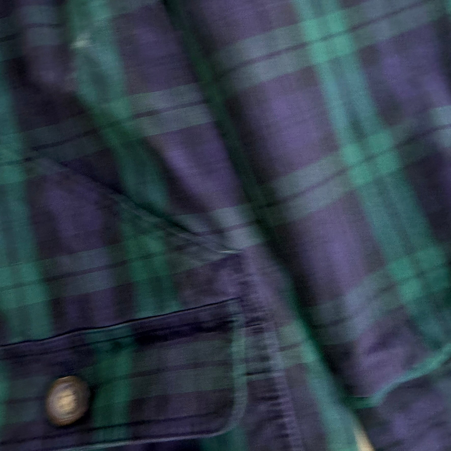 J- Vintage 90s Gap Black Watch Plaid Hunting Jacket - M