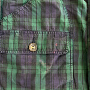 J- Vintage 90s Gap Black Watch Plaid Hunting Jacket - M