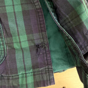 J- Vintage 90s Gap Black Watch Plaid Hunting Jacket - M