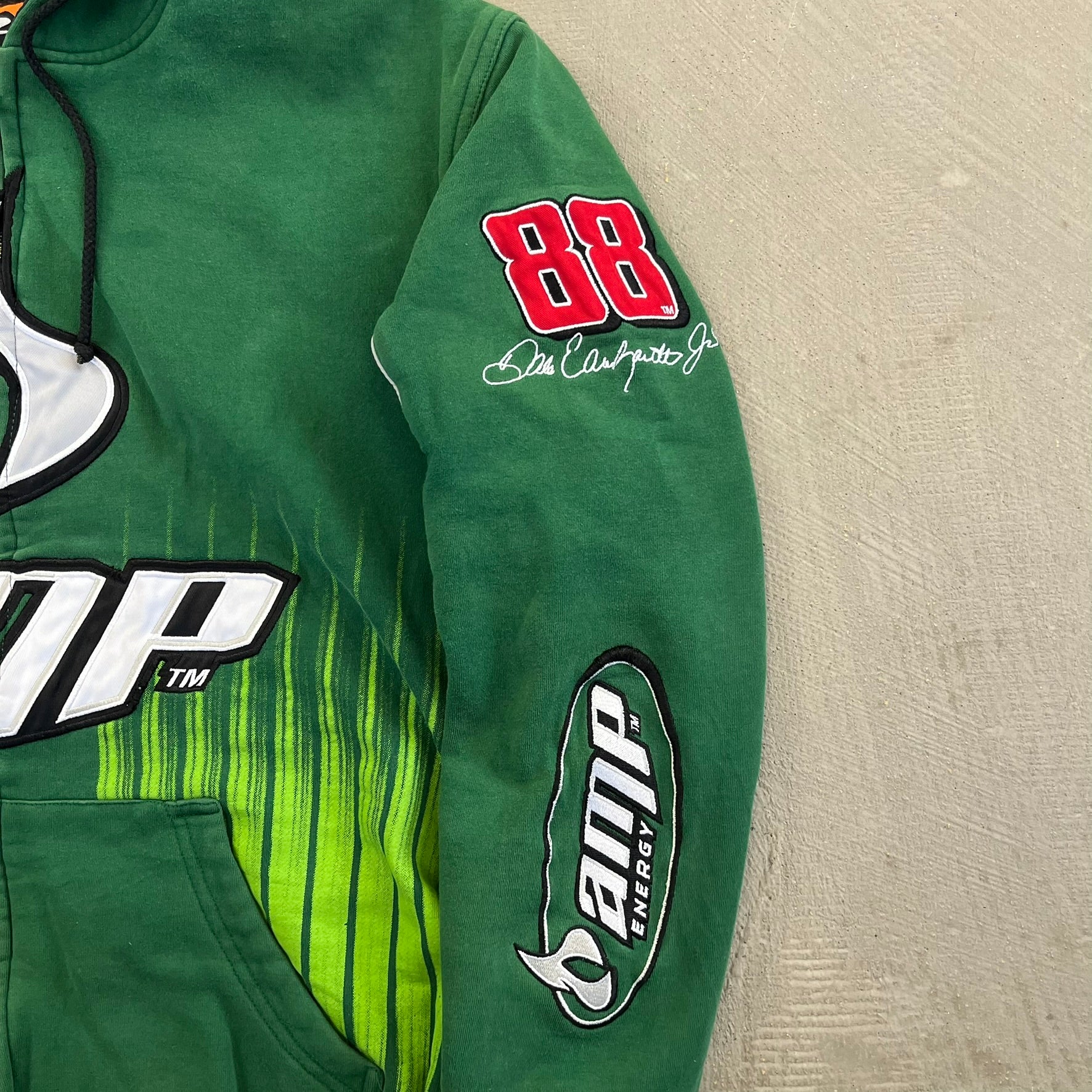 F- Vintage Nascar Amp Energy Dale Earnhardt Jr Heavy Zip Up Hoodie