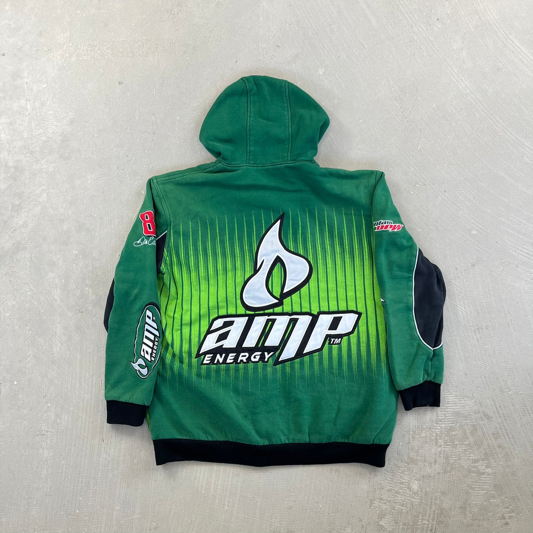 F- Vintage Nascar Amp Energy Dale Earnhardt Jr Heavy Zip Up Hoodie