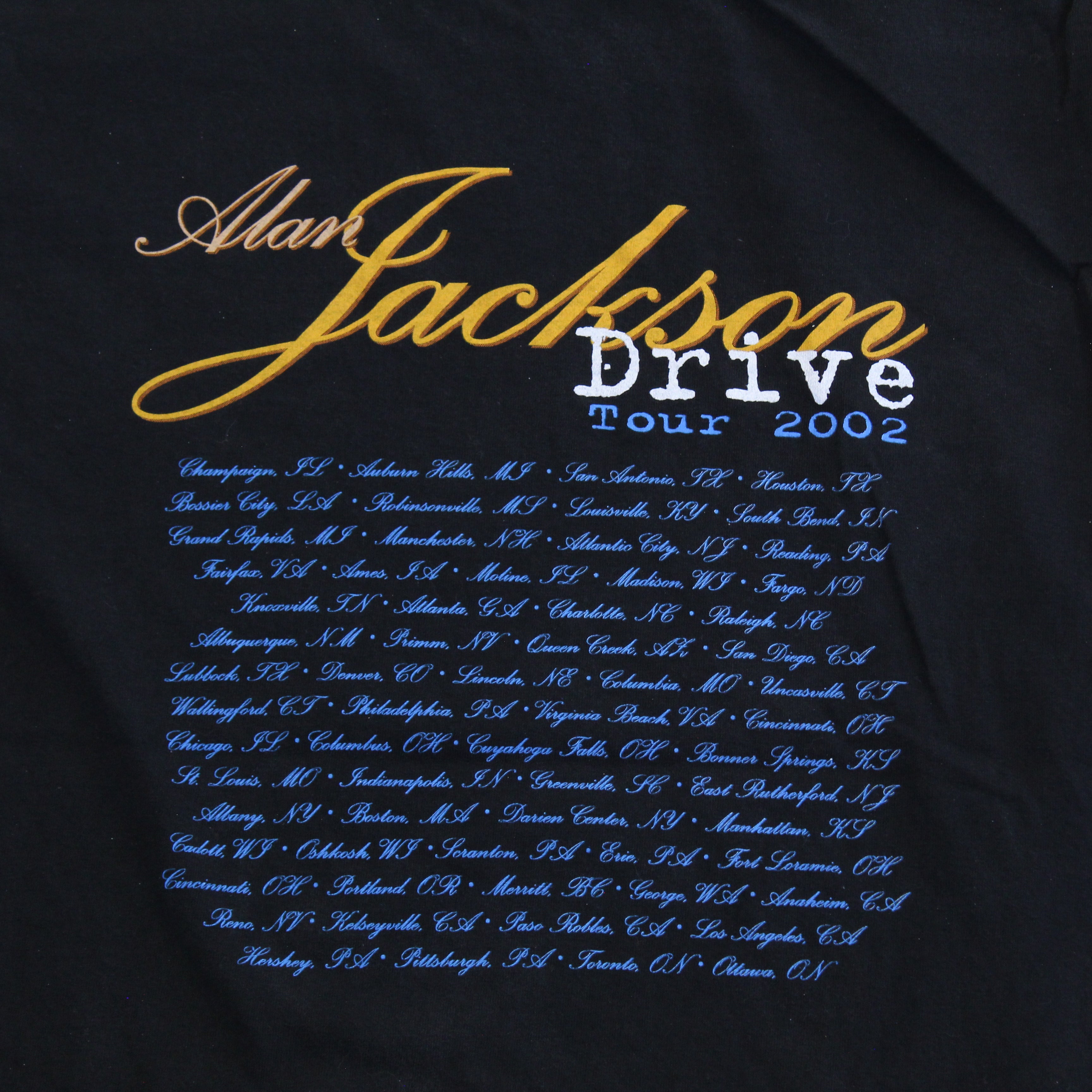 F- Vintage 2002 Alan Jackson Drive Tour Picture Tee