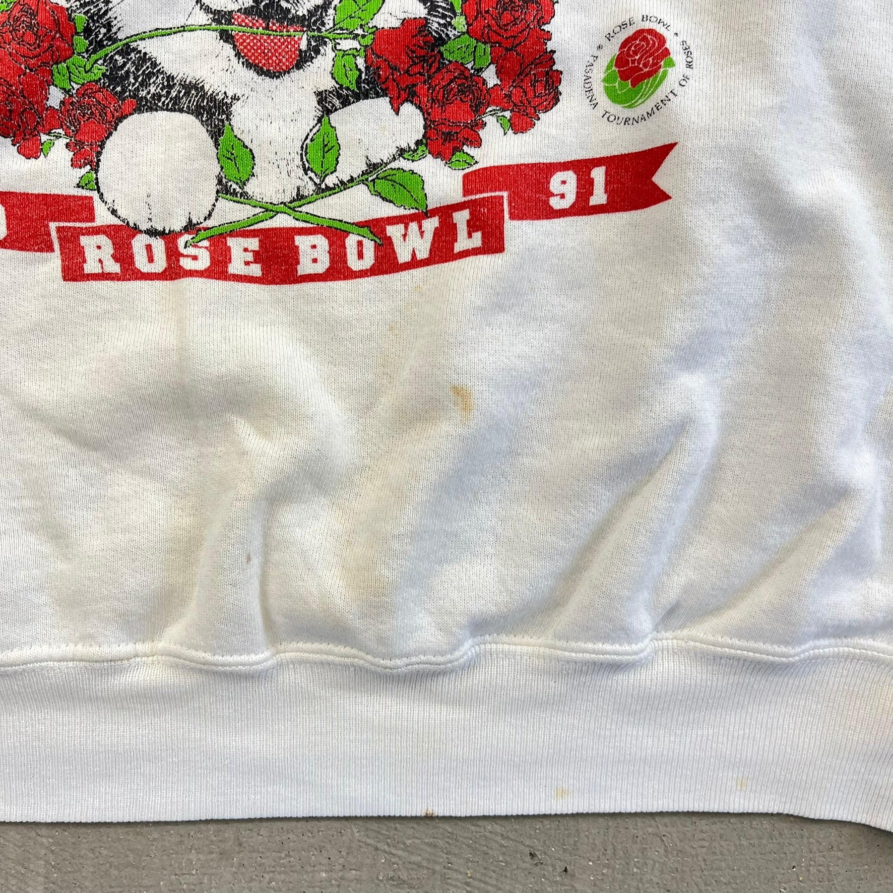 F- Vintage '91 University Of Washington Huskies Rose Bowl Crewneck