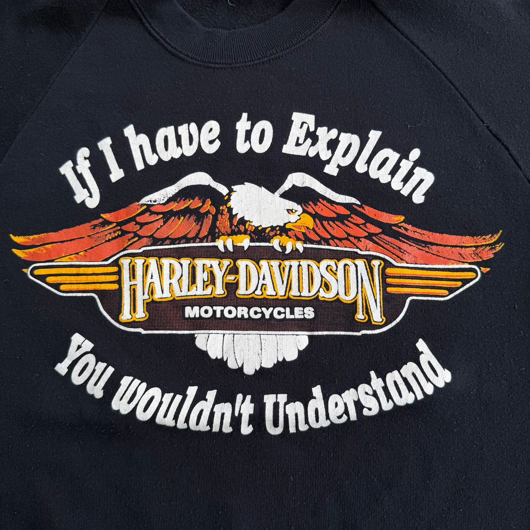 J- Vintage Harley Davidson 90s Manchester New Hampshire Graphic Made In USA Crewneck - L (fits M)