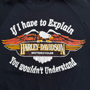 J- Vintage Harley Davidson 90s Manchester New Hampshire Graphic Made In USA Crewneck - L (fits M)