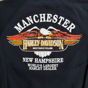 J- Vintage Harley Davidson 90s Manchester New Hampshire Graphic Made In USA Crewneck - L (fits M)