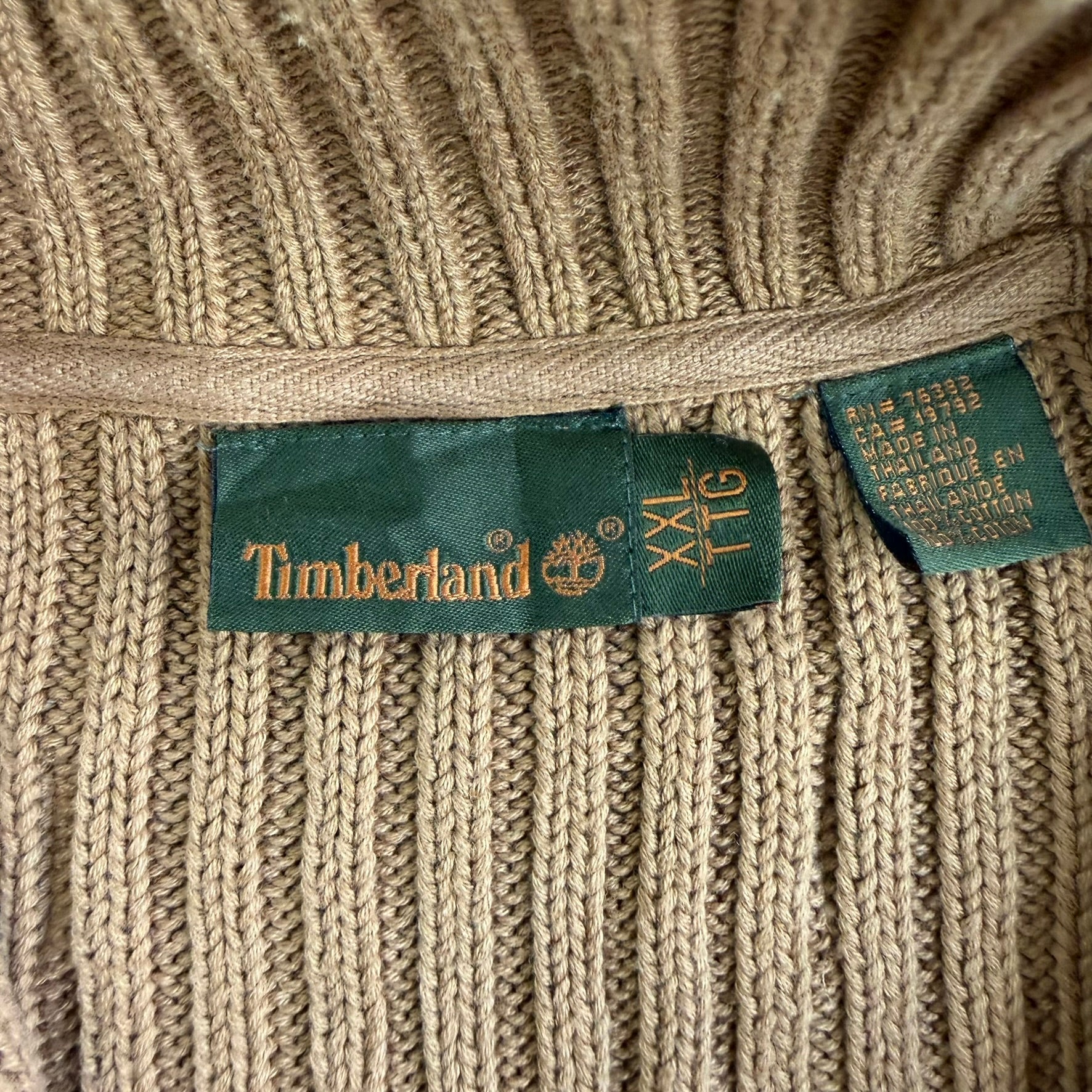 J- Vintage Timberland Zip Up Knit Sweater - 2XL