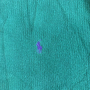 J- Vintage 90s Polo RL Embroidered Logo Green Knit Sweater - XL