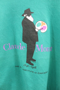 Z - Vintage 1995 Claude Monet Graphic Jerzees Tag Crewneck