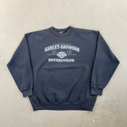 F- Vintage '00 Harley Davidson Ellington Ct. Text Crewneck