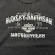 F- Vintage '00 Harley Davidson Ellington Ct. Text Crewneck