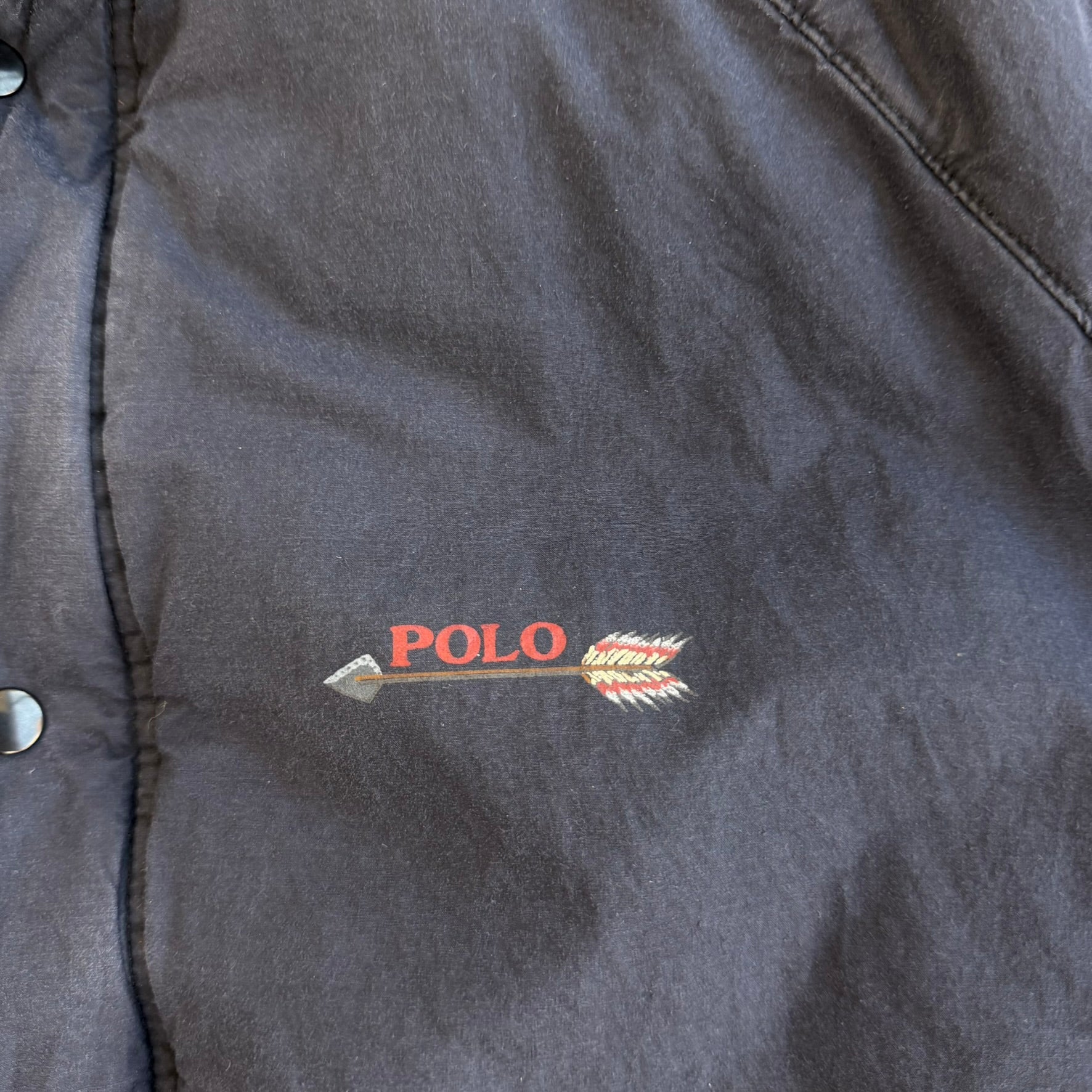 J- Vintage 90s Polo Ralph Lauren Indian Head Down Jacket Made In USA - L