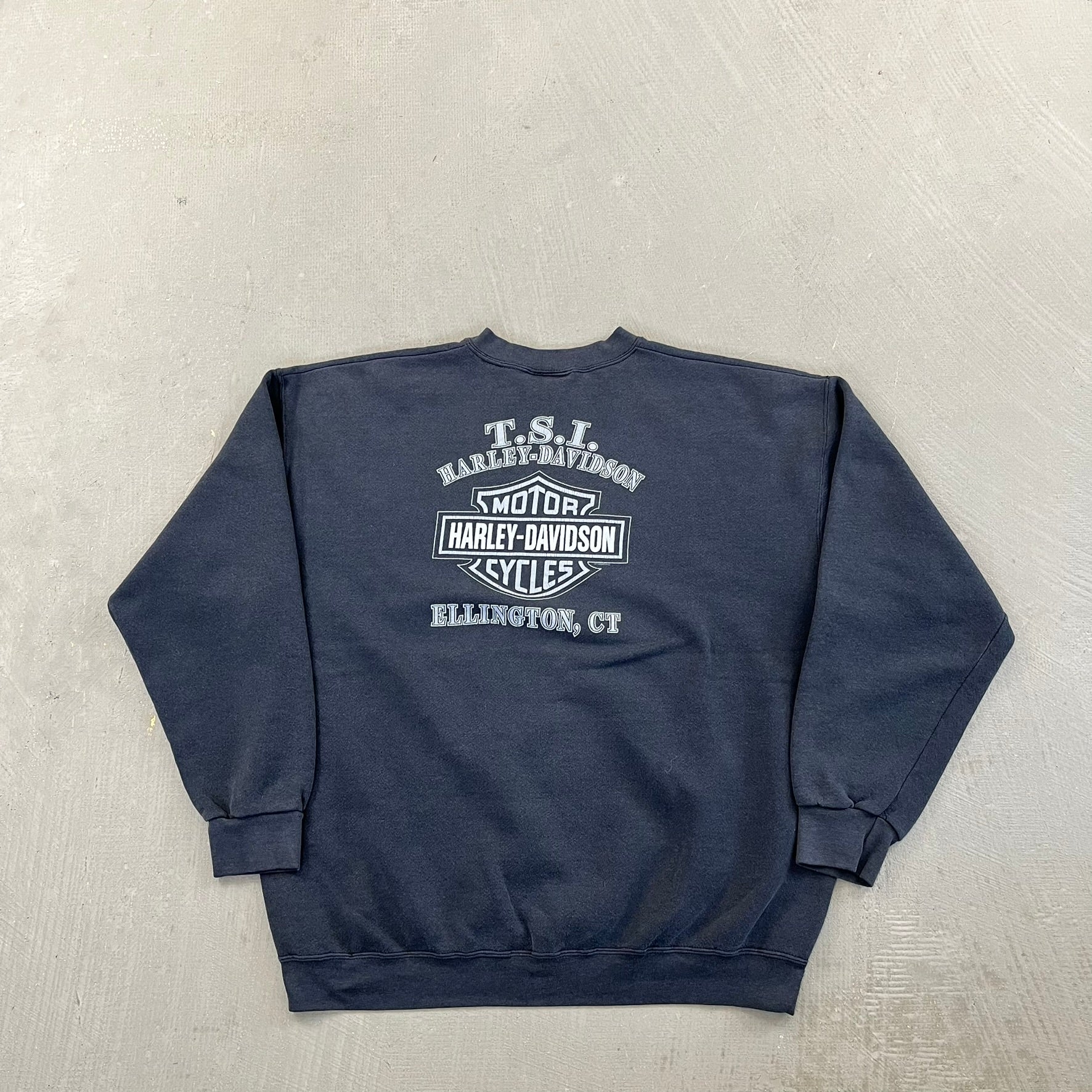 F- Vintage '00 Harley Davidson Ellington Ct. Text Crewneck