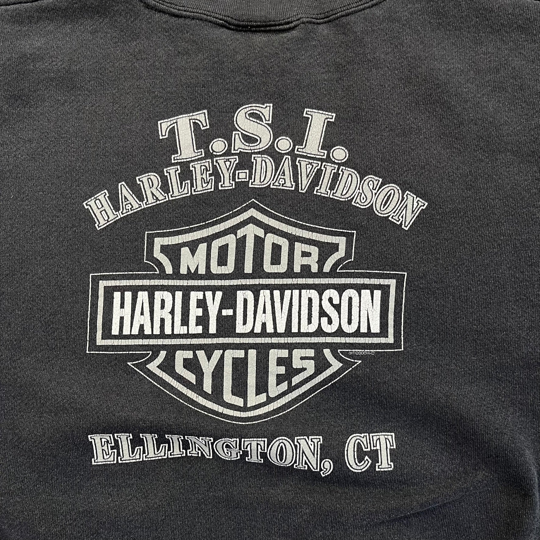 F- Vintage '00 Harley Davidson Ellington Ct. Text Crewneck
