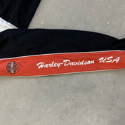 F- Harley Davidson Motorcycles Embroidered Text Heavy Long Sleeve
