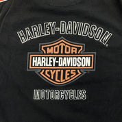 F- Harley Davidson Motorcycles Embroidered Text Heavy Long Sleeve