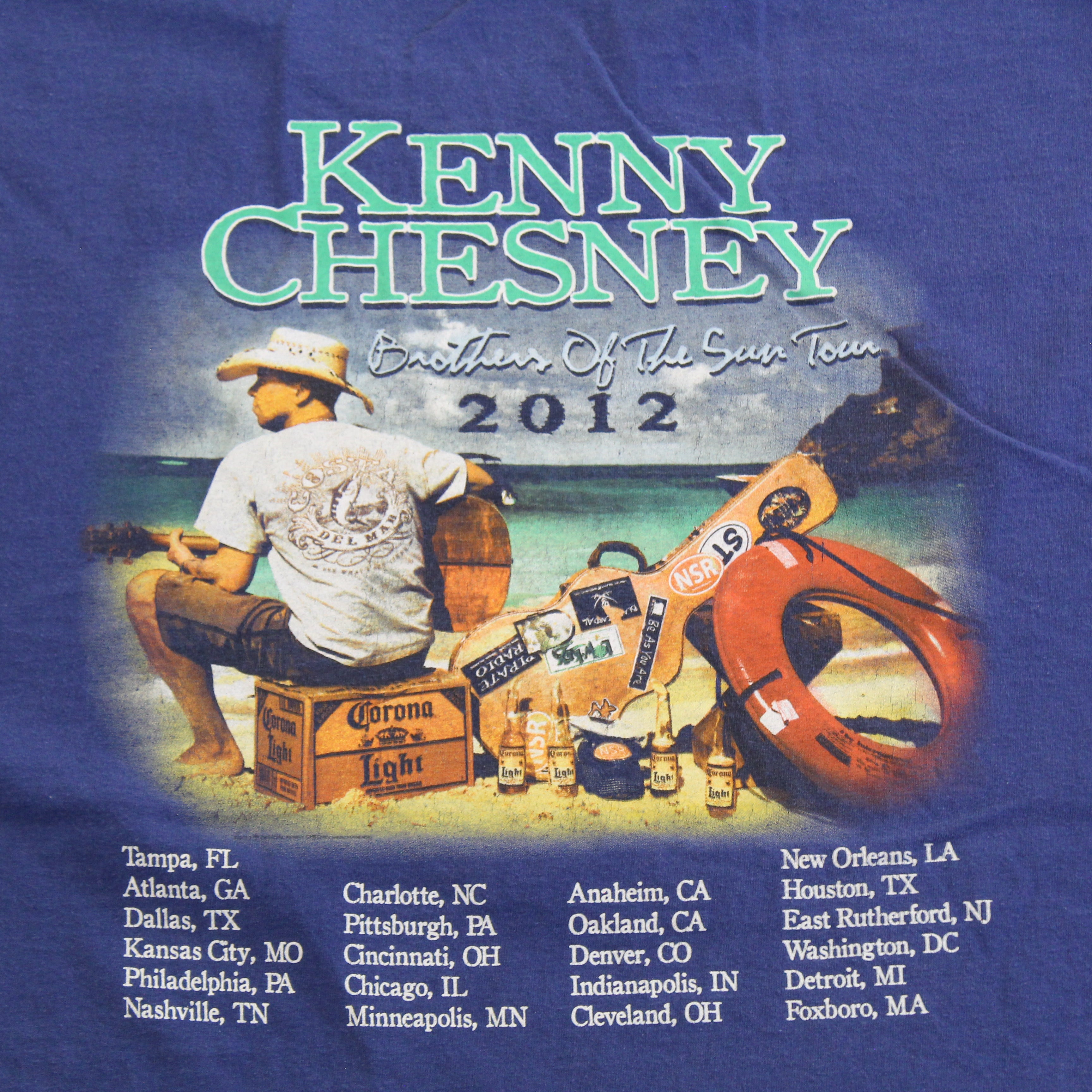 F- 2012 Kenny Chesney Brother Of The Sun Picture Tour Tee