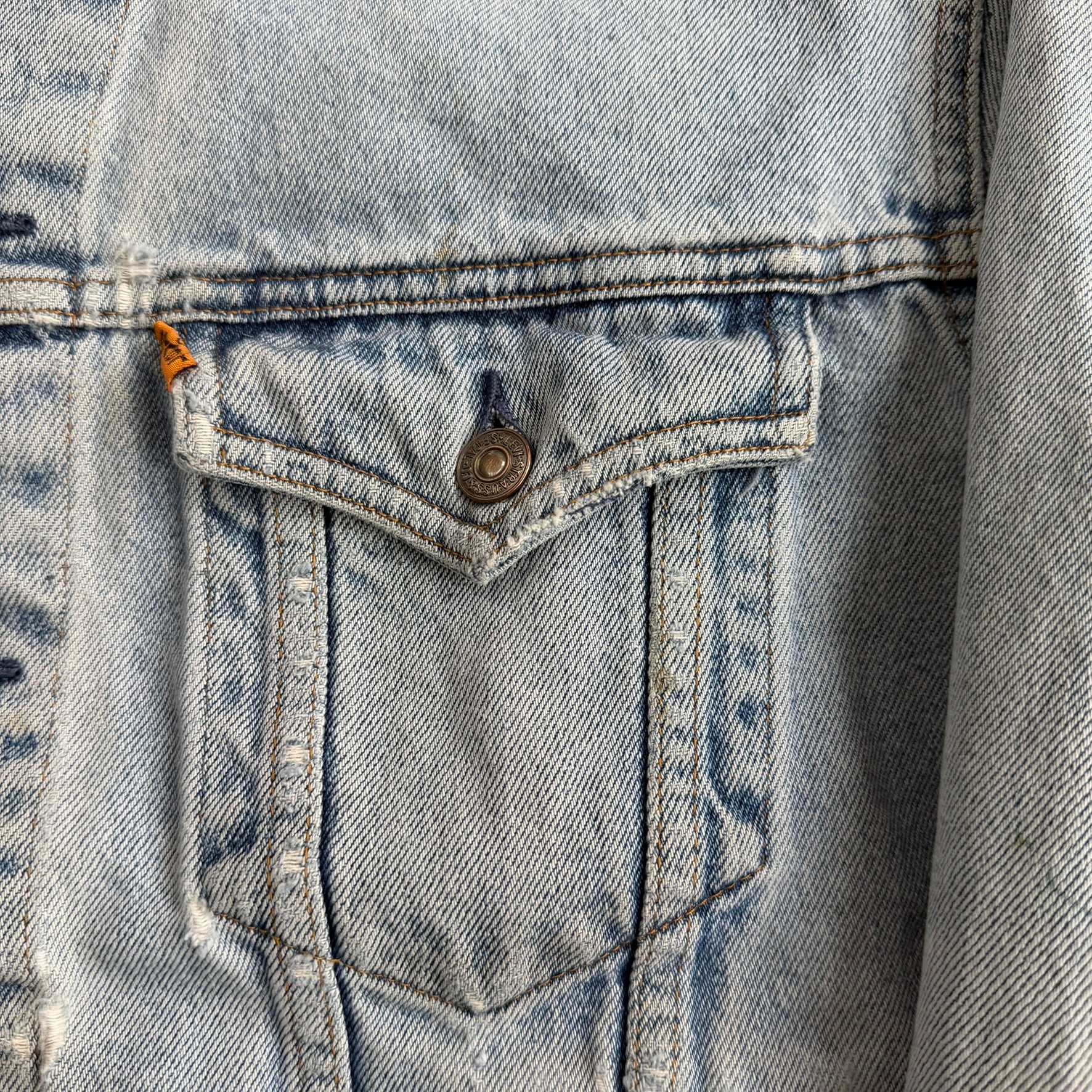 J- Vintage Levi's Orange Tab 70515 0212 Trucker Denim Jacket - 44 (fits L)