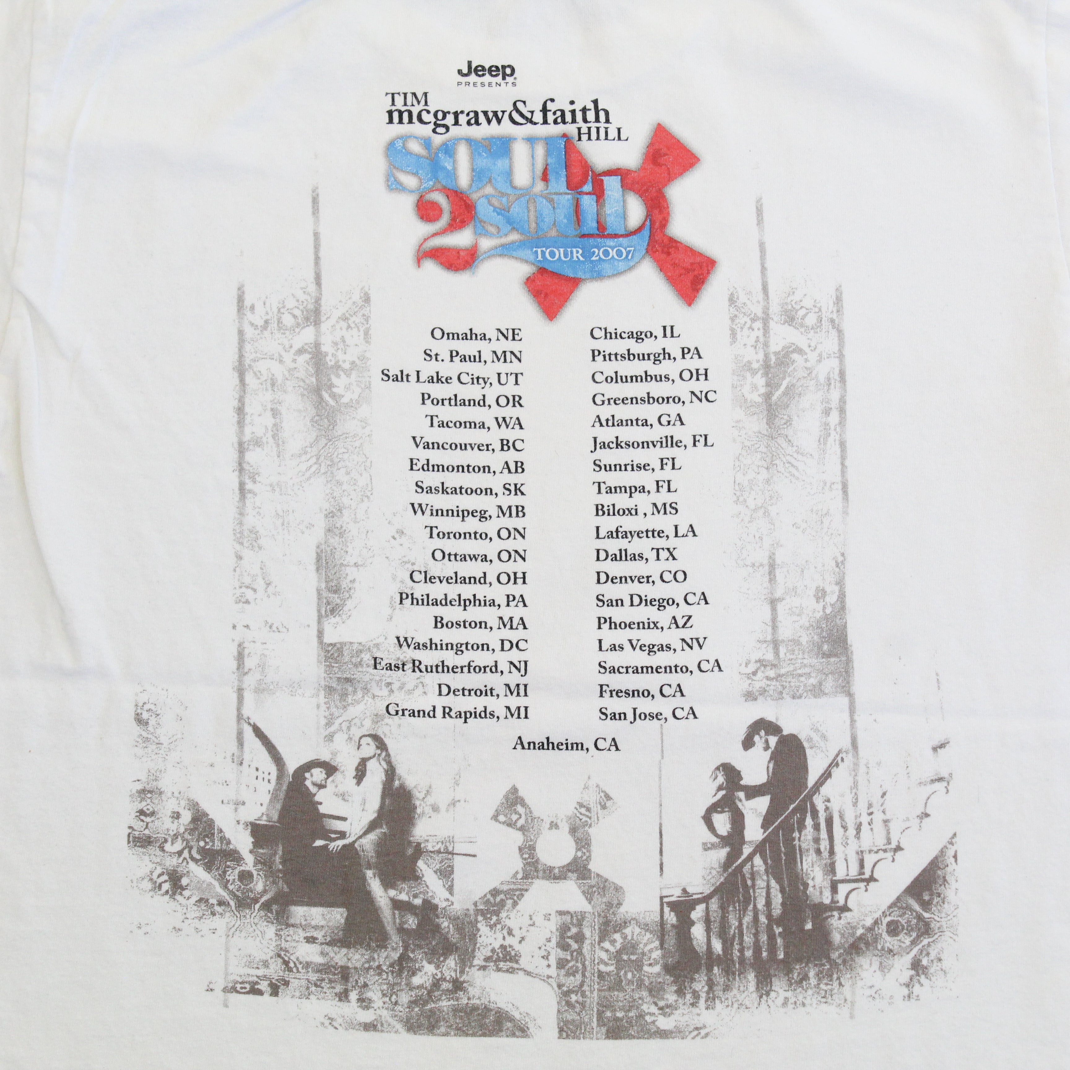 F- 2007 Tim McGraw & Faith Hill Soul2Soul Picture Tour Tee