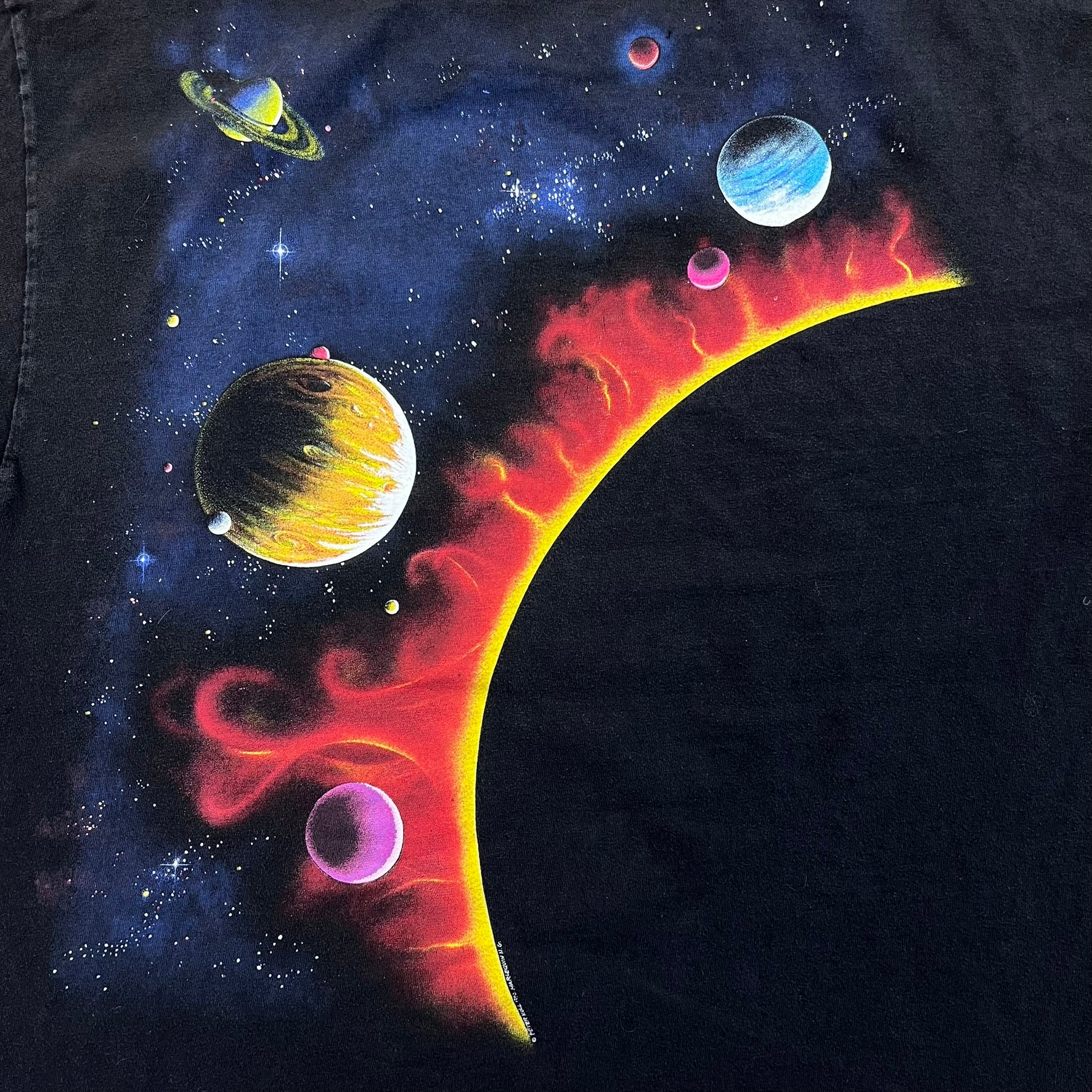 F- Vintage '90 Dynamic Solar System Graphic Single Stitch Tee