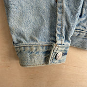 J- Vintage Gap Blue Jeans Embroidered Logo Denim Jacket - XL
