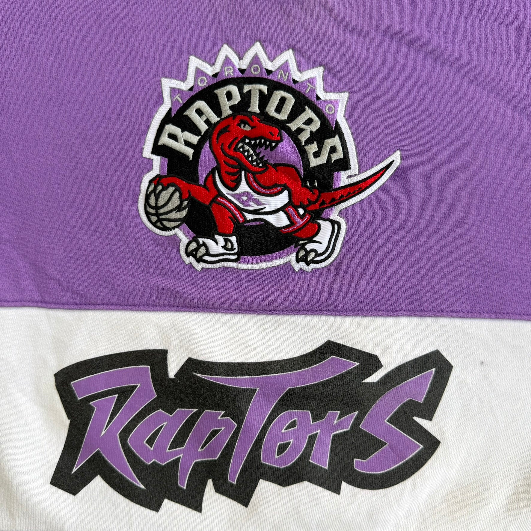 J- Toronto Raptors NBA Mitchell & Ness Classic Logo Embroidered Crewneck - L