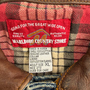 J- Vintage Marlboro Country Store Leather Collar Denim Jacket - XL