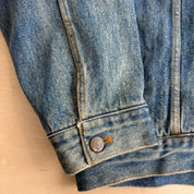 J- Vintage Marlboro Country Store Leather Collar Denim Jacket - XL