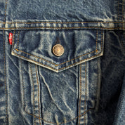 J- Vintage Levi's 70506 0216 Made In USA Trucker Denim Jacket - 46 (fits L)