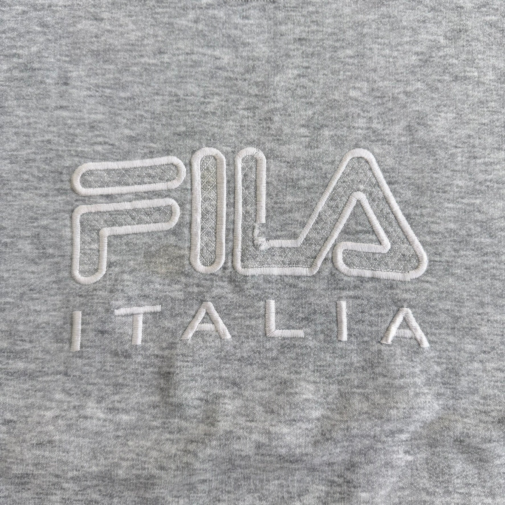 J- Vintage 90s Bootleg Fila Italia Embroidered Text Jarlee Tag Made In USA Crewneck - XL