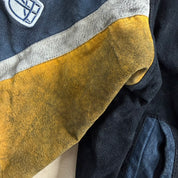 J- Vintage San Diego Chargers NFL Embroidered Logo Zip Up Suede Jacket - M