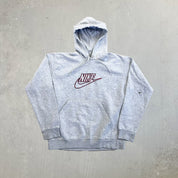 F- Vintage Nike Embroidered Text & Swoosh Hoodie