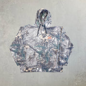 F- Real Tree Camo Pattern w/ Orange Text Hoodie