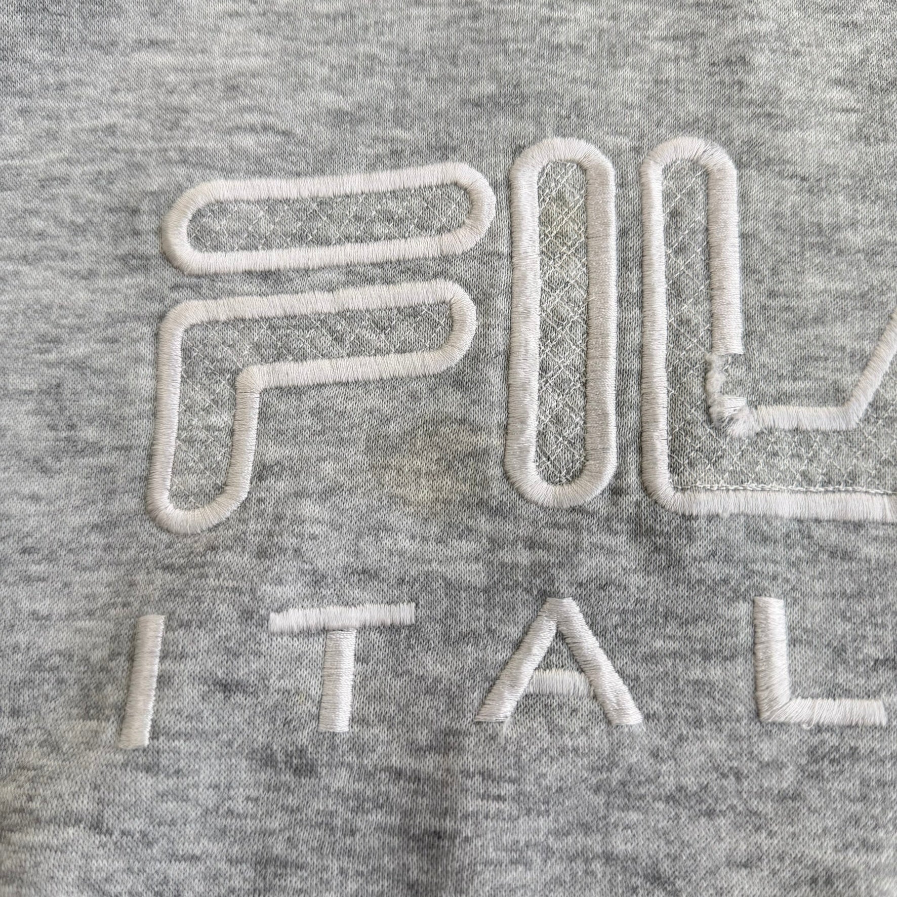 J- Vintage 90s Bootleg Fila Italia Embroidered Text Jarlee Tag Made In USA Crewneck - XL
