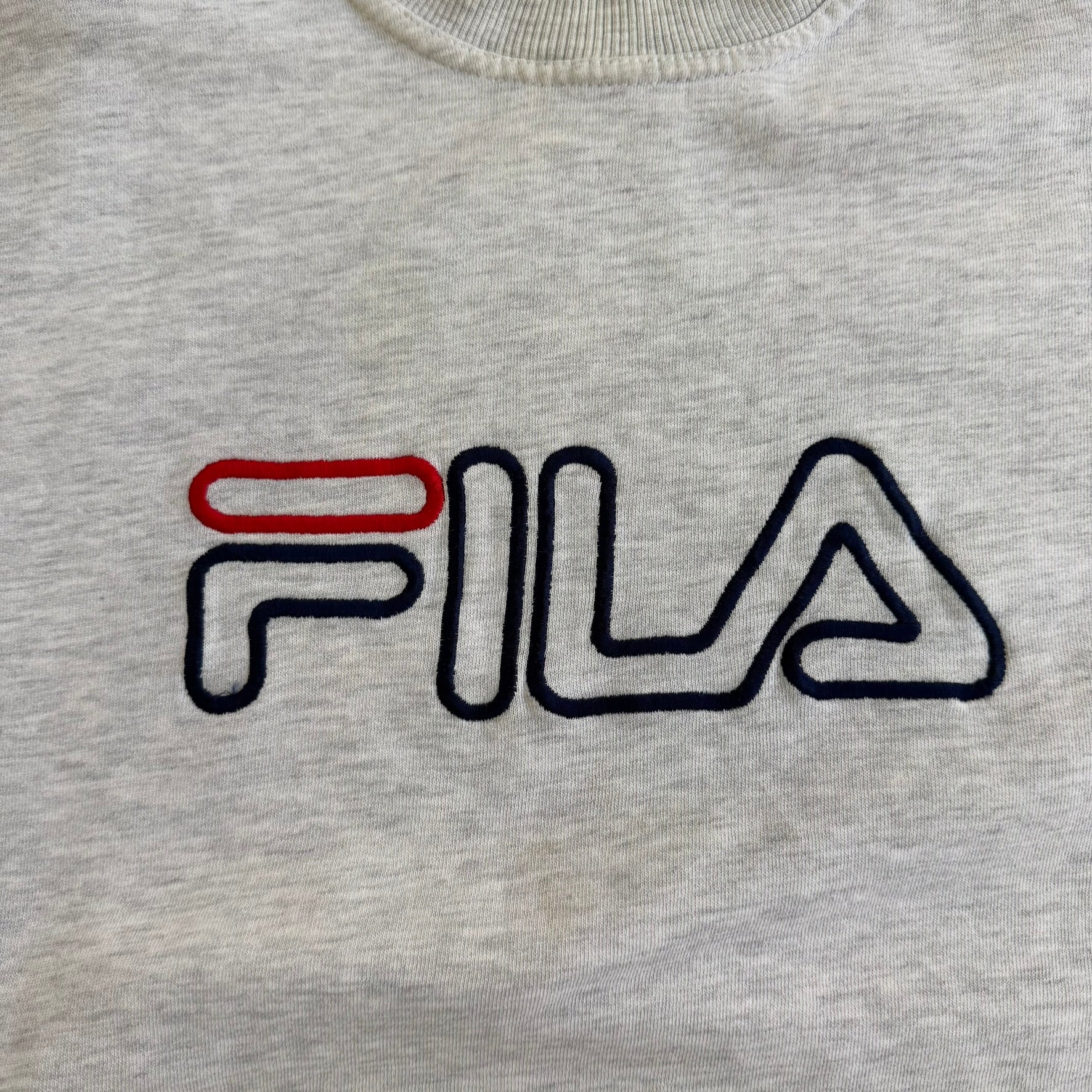 J- Vintage Y2K Fila Embroidered Text Logo Crewneck - M