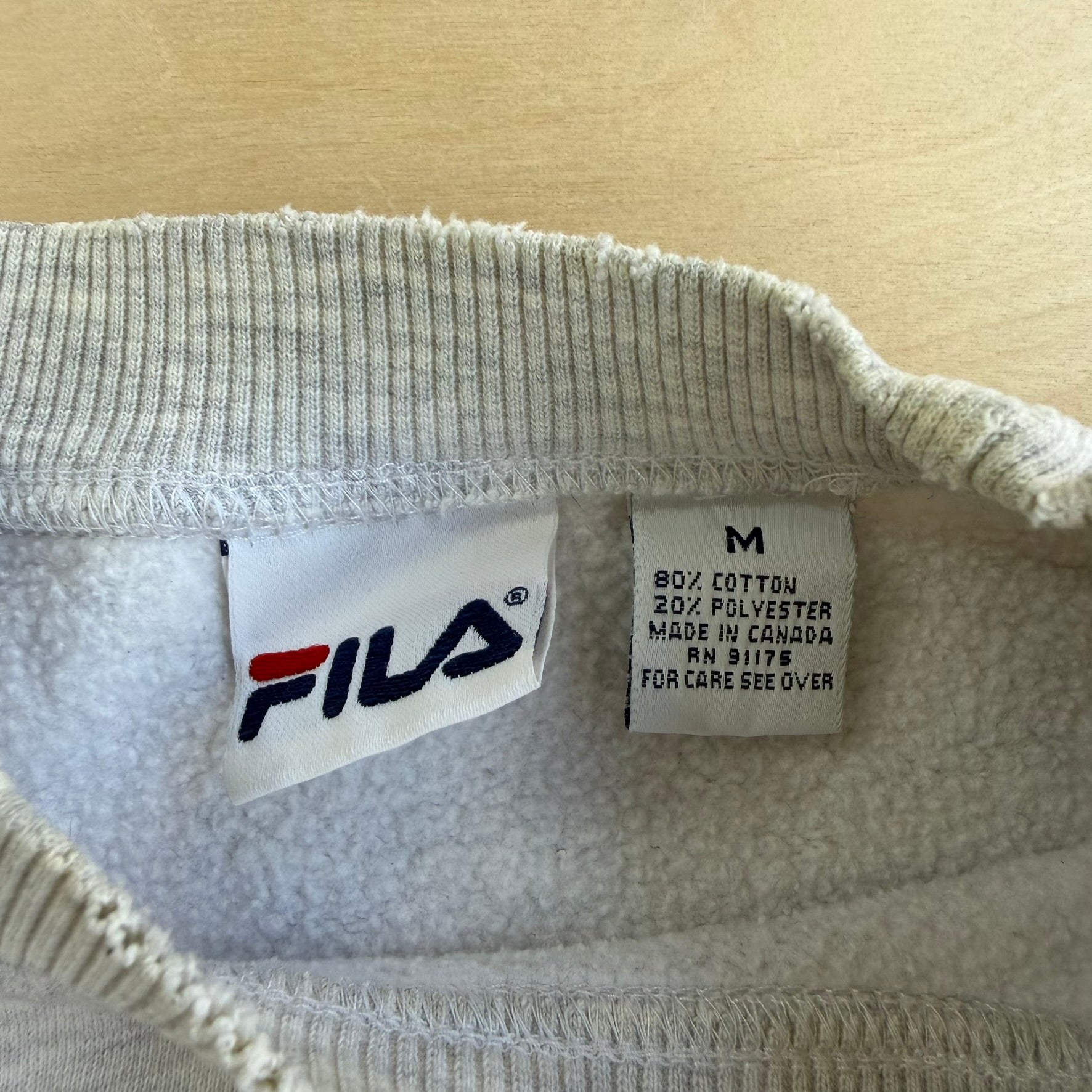 J- Vintage Y2K Fila Embroidered Text Logo Crewneck - M