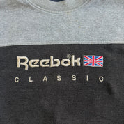 J- Vintage 90s Reebok Classic Embroidered Text Logo Crewneck - M